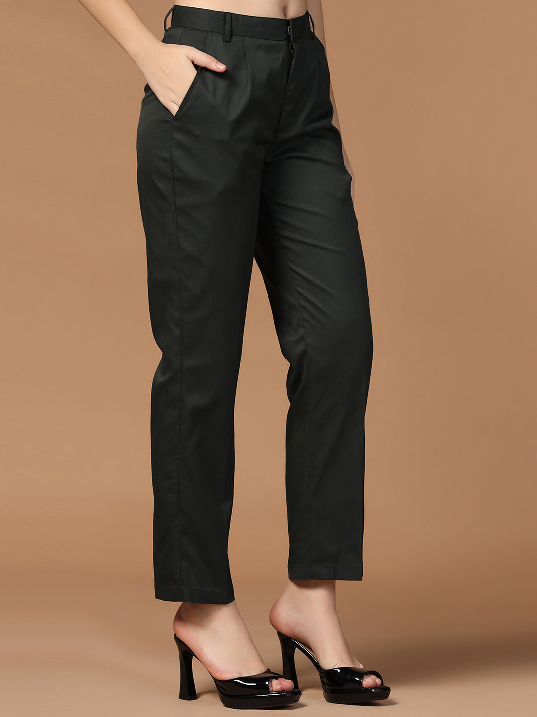 Lapel Collar Full Sleeve Crop Top & Trouser - Tahvo India