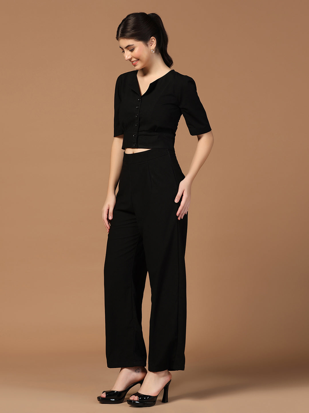 Women Solid Co-Ord Set - Tahvo India
