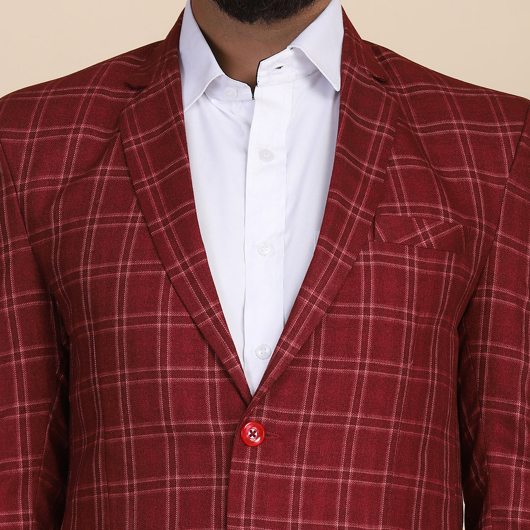 Tweed Check Men Suit
