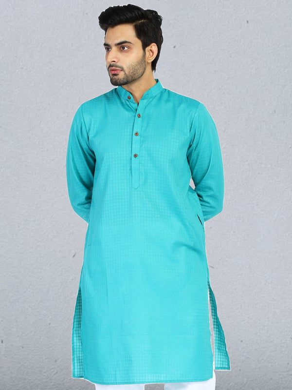 Men Green Casual Kurta