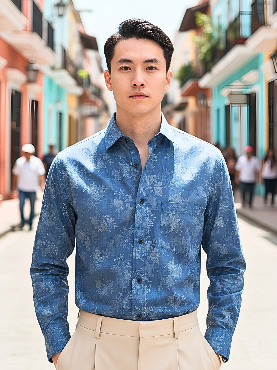 Men Dark Grey Printed Shirt