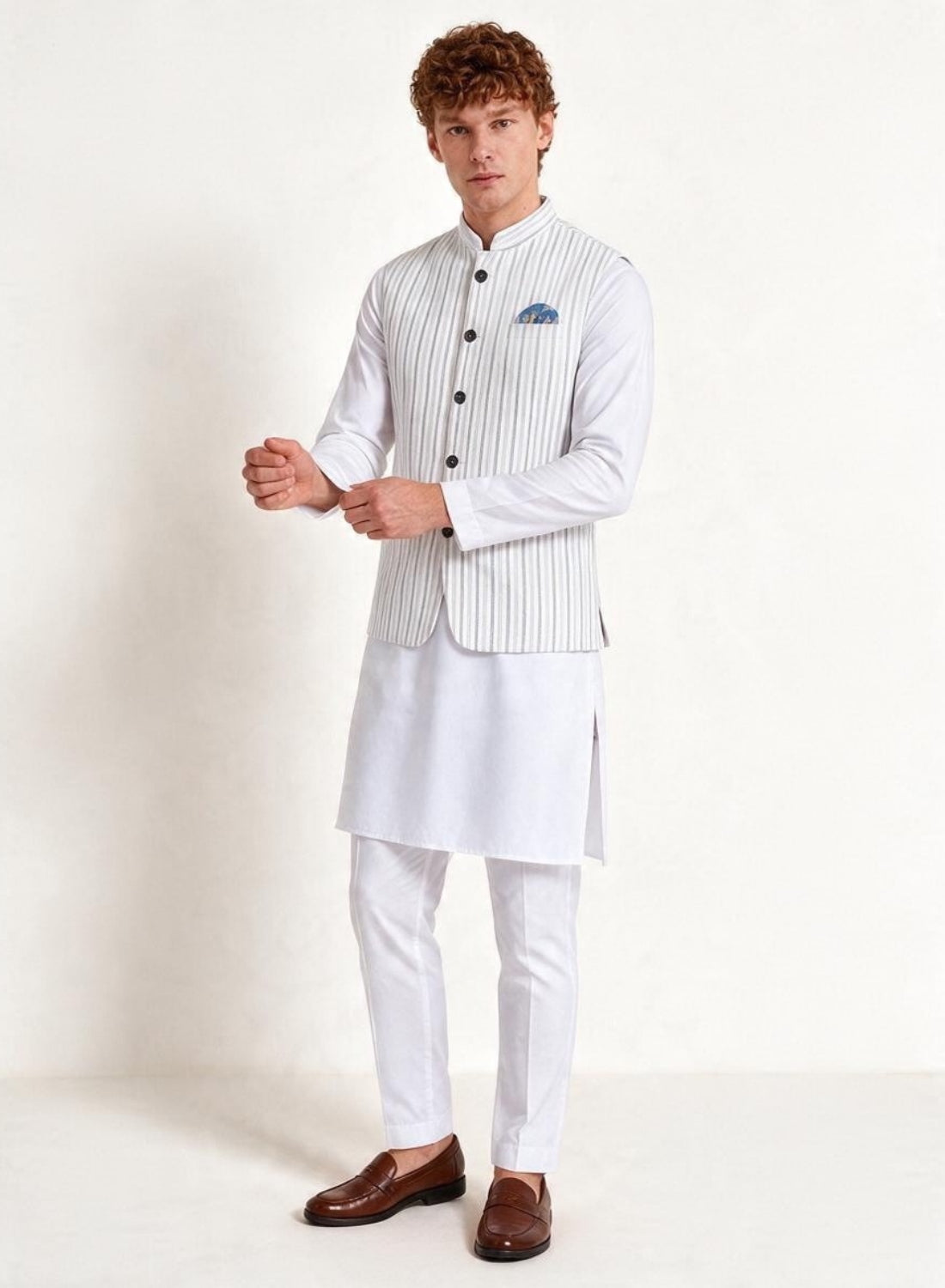 Men Kurta Set With Jacket