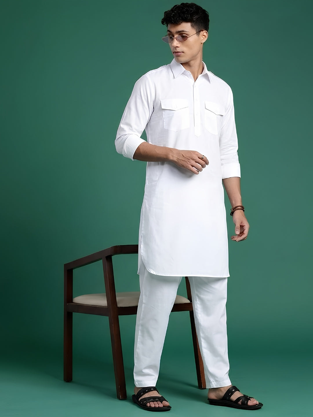 Men White Pathani