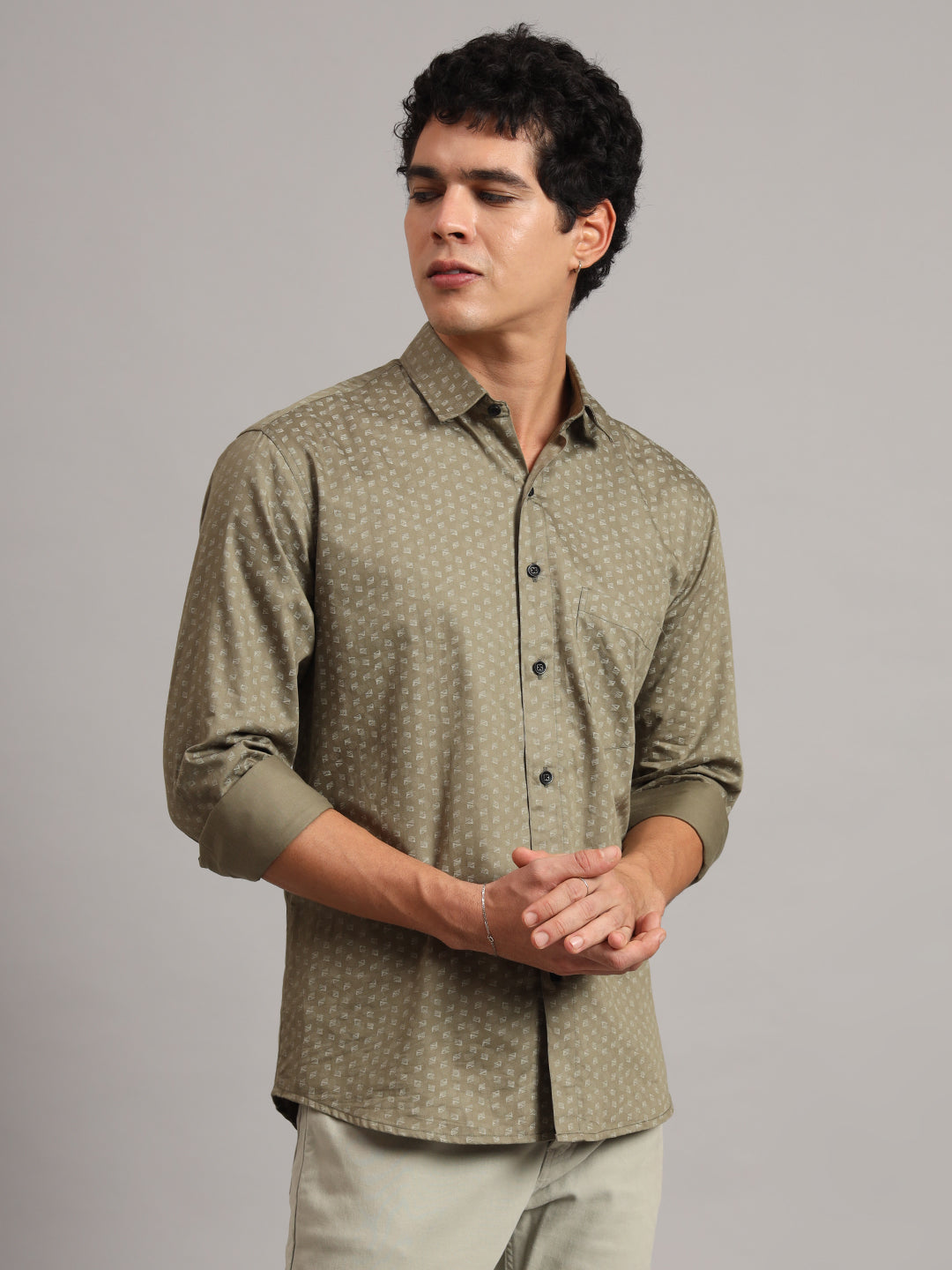 Men Brown Printed Shirt - Tahvo India