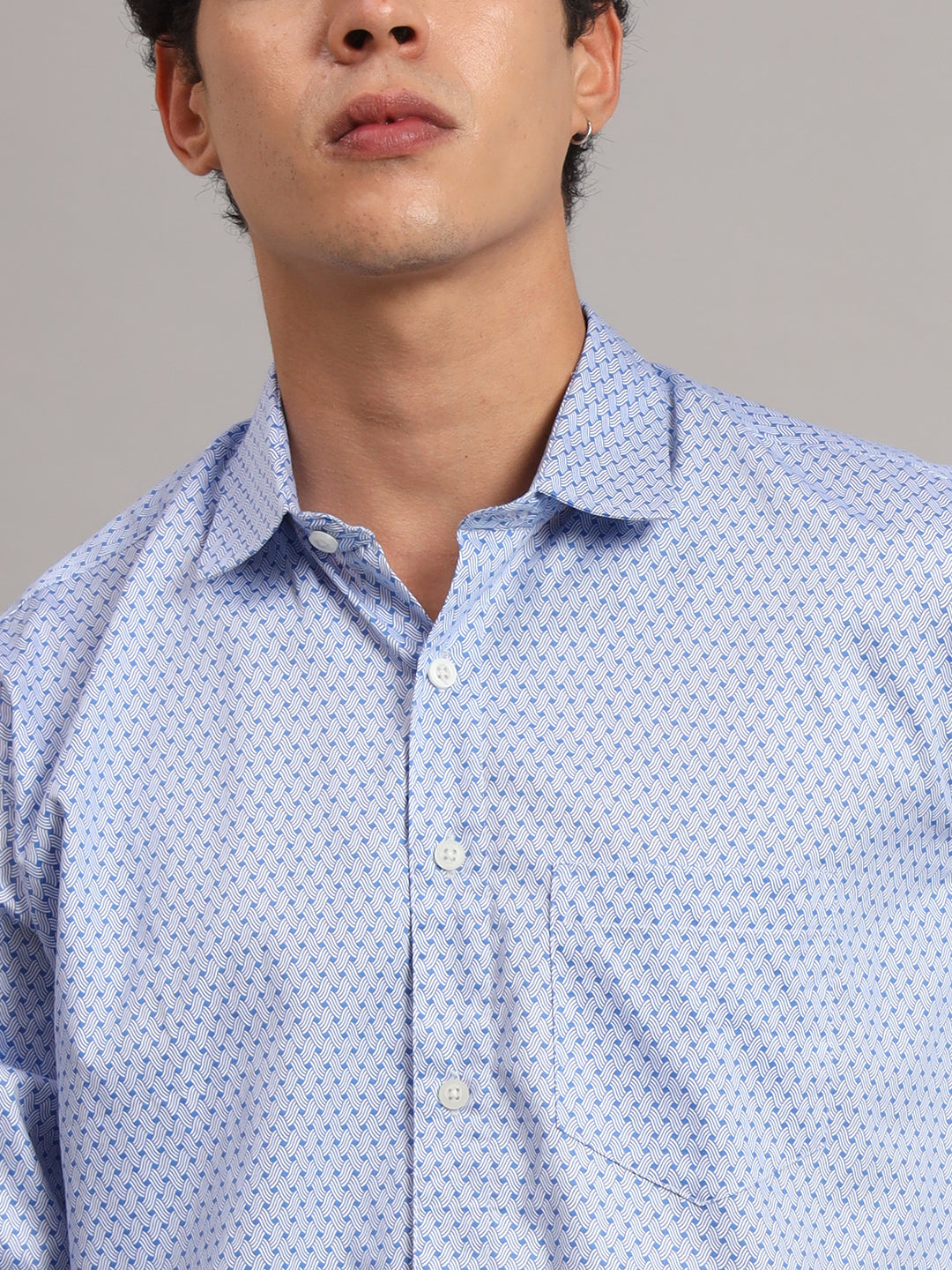 Men Blue Printed Shirt - Tahvo India