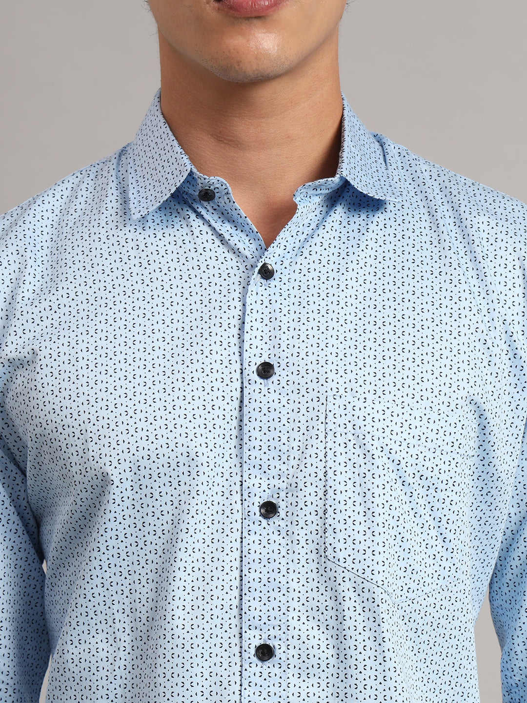 Men Blue Printed Shirt - Tahvo India