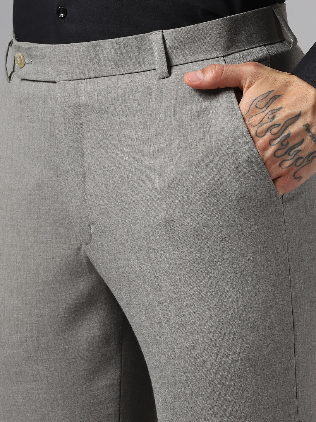 Men Grey Trousers - Tahvo India