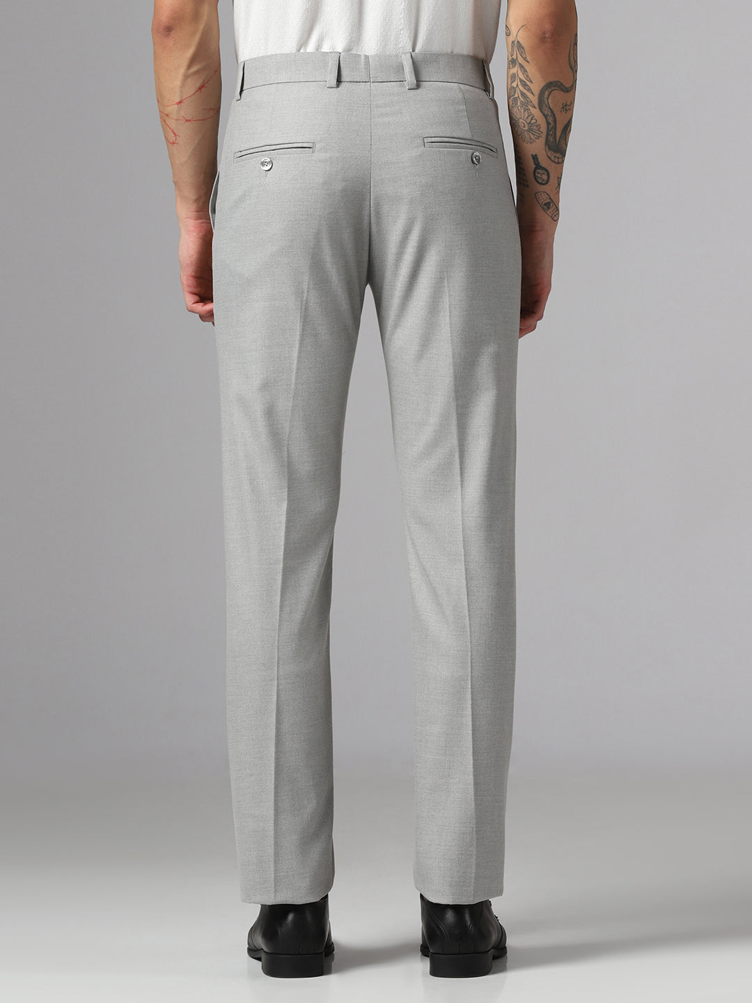 Men Light Grey Trousers