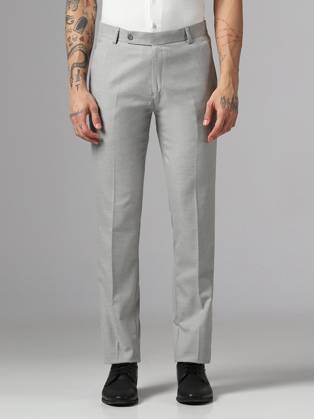 Men Light Grey Trousers