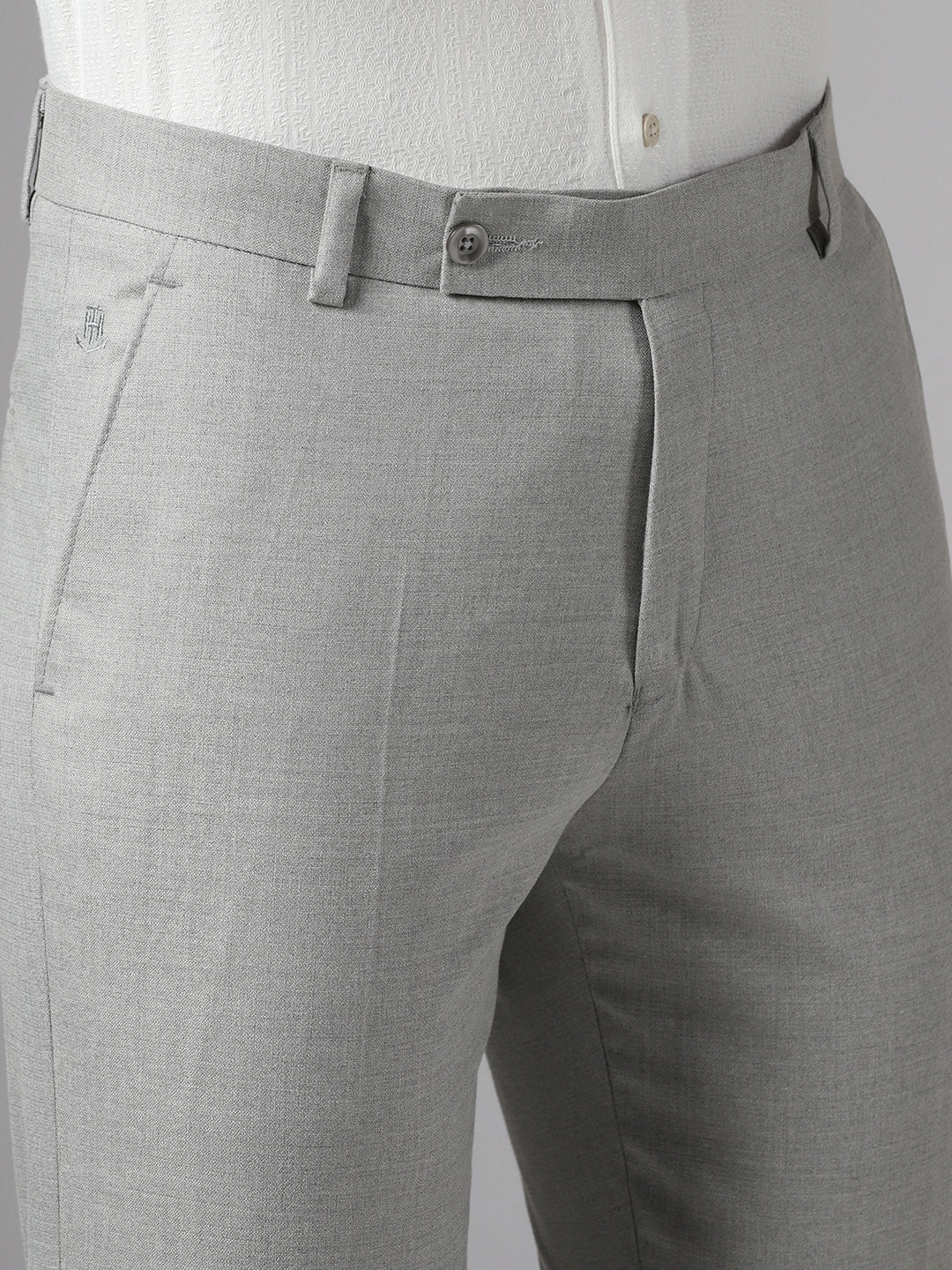 Men Light Grey Trousers