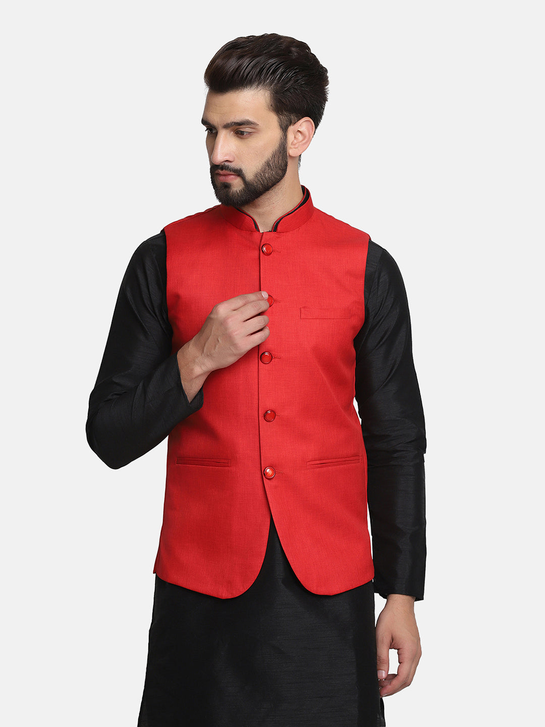 Men Five Button Nehru Jacket - Tahvo India