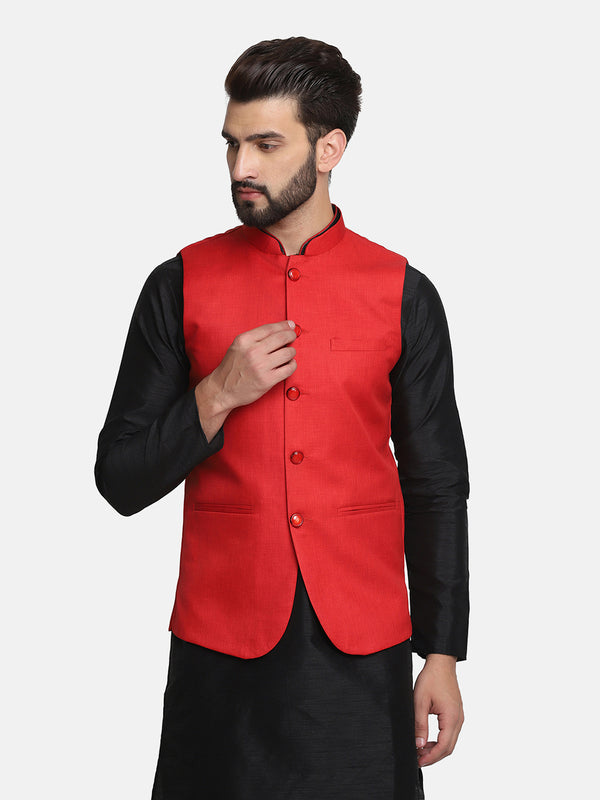 Men Five Button Nehru Jacket - Tahvo India
