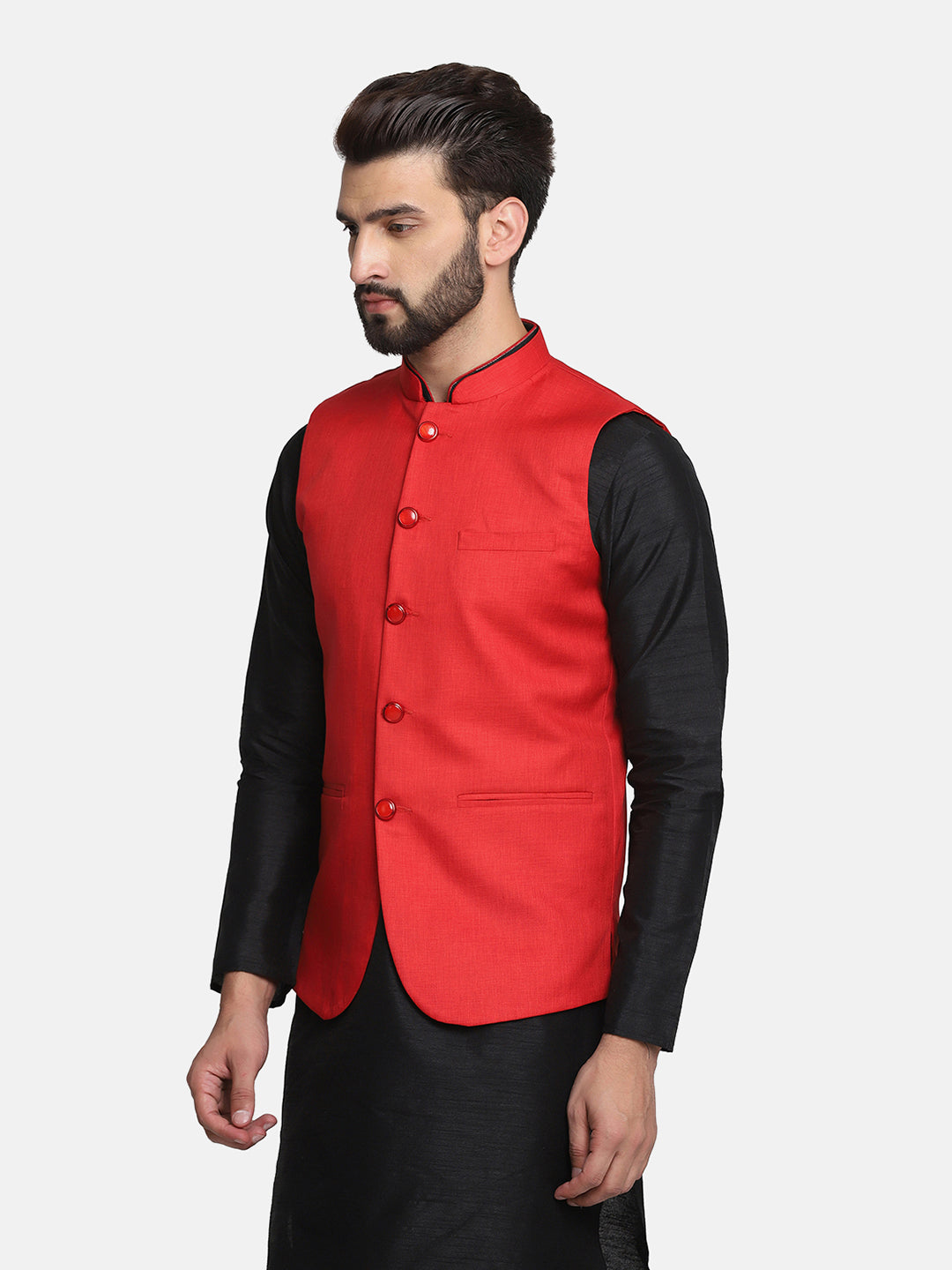 Men Five Button Nehru Jacket - Tahvo India