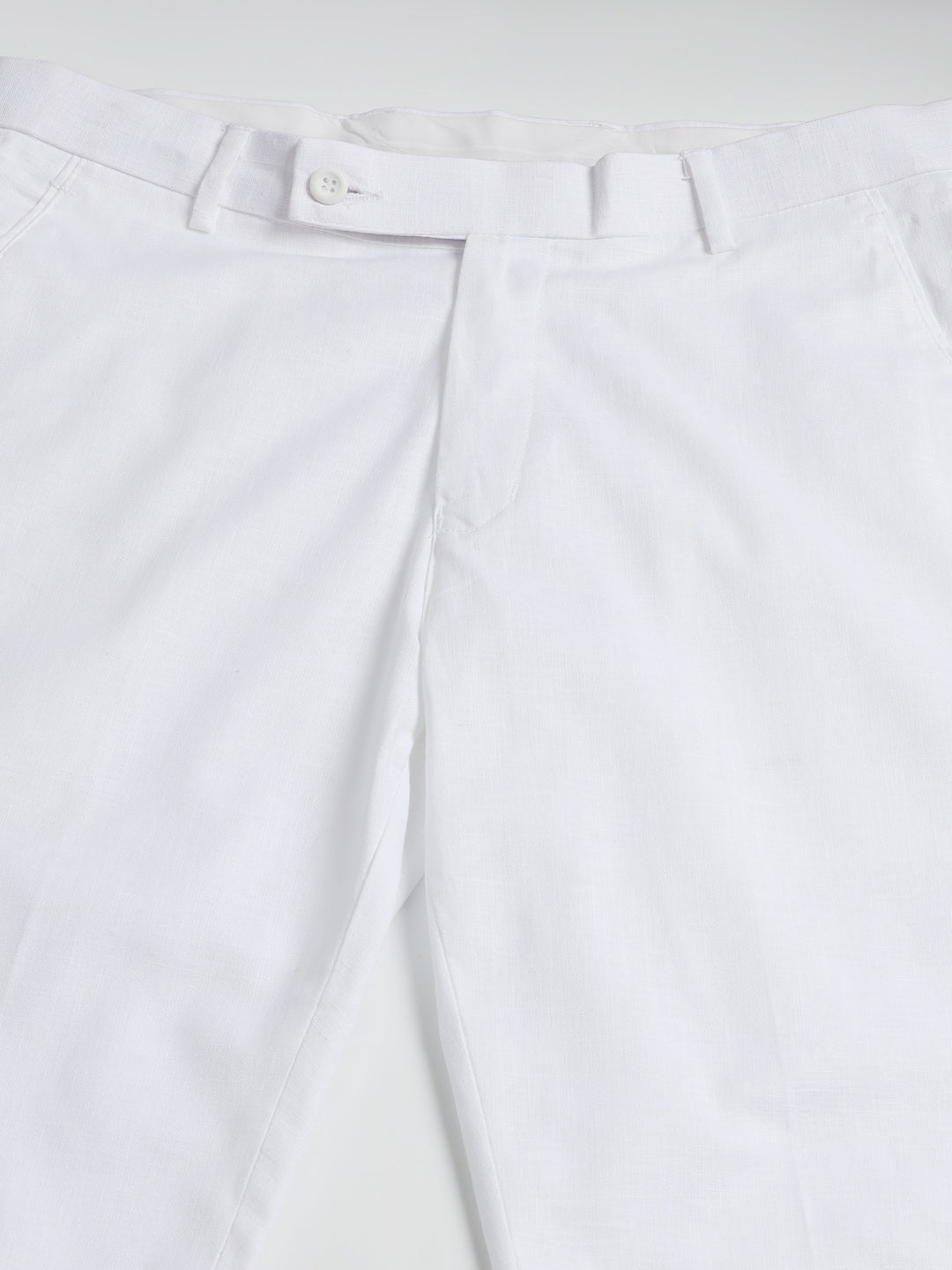 Men White Linen Trousers