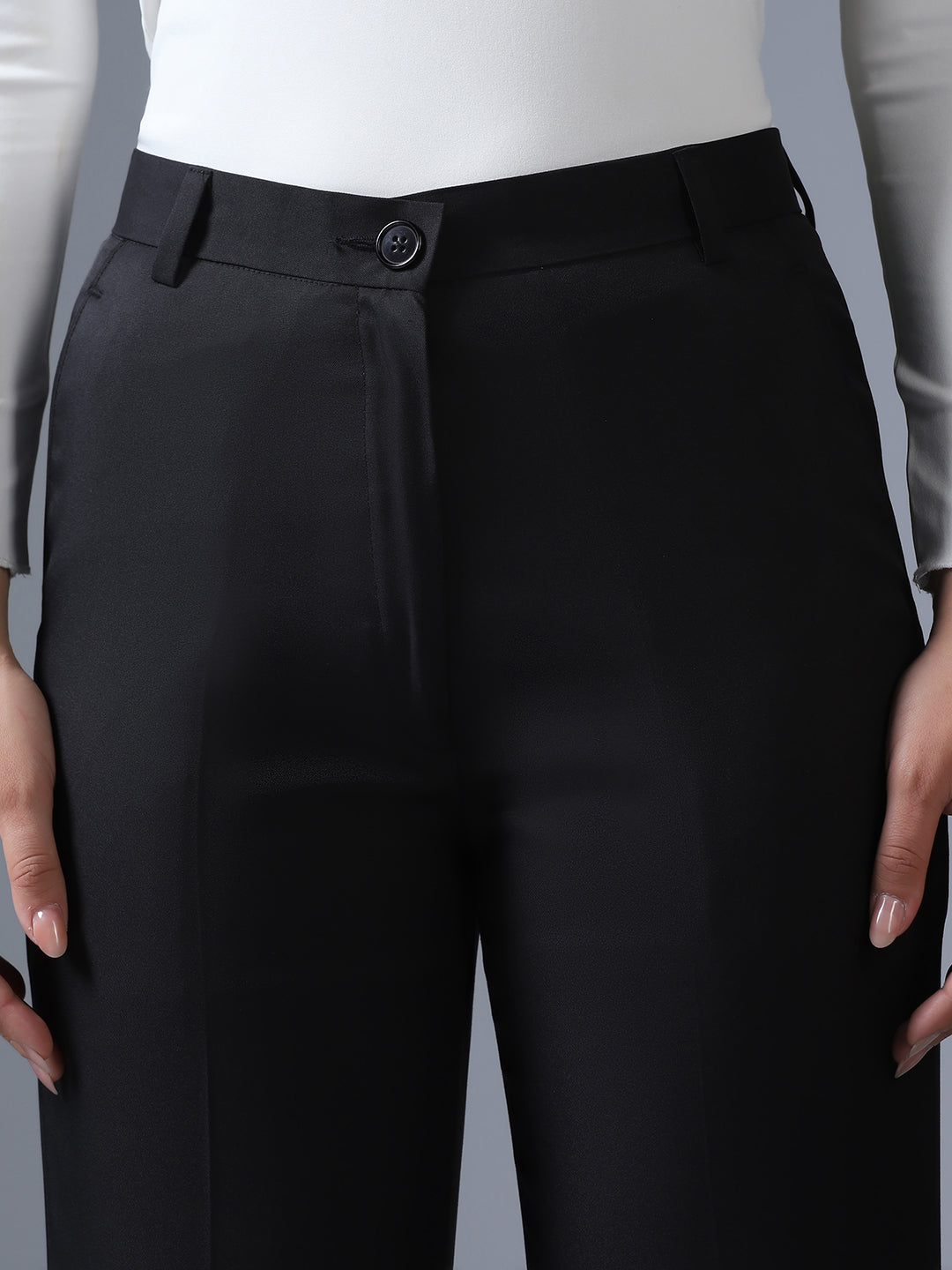 Women Black Slim Fit Trouser - Tahvo India