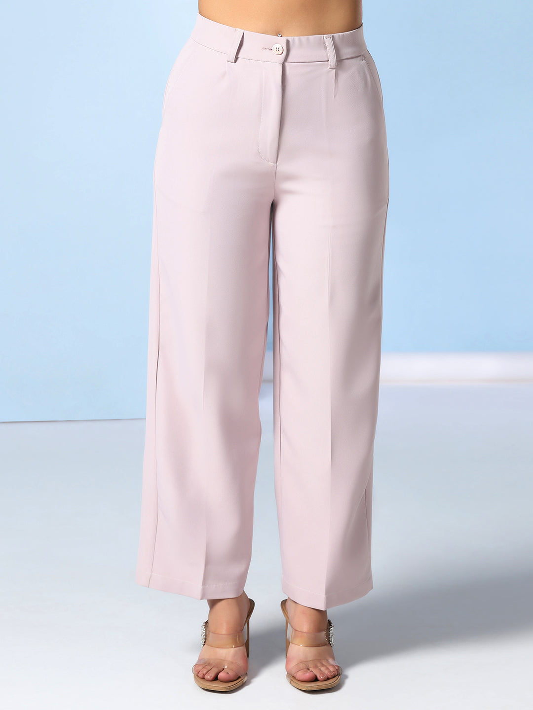 Women Baby Pink Suit Angrakha Style