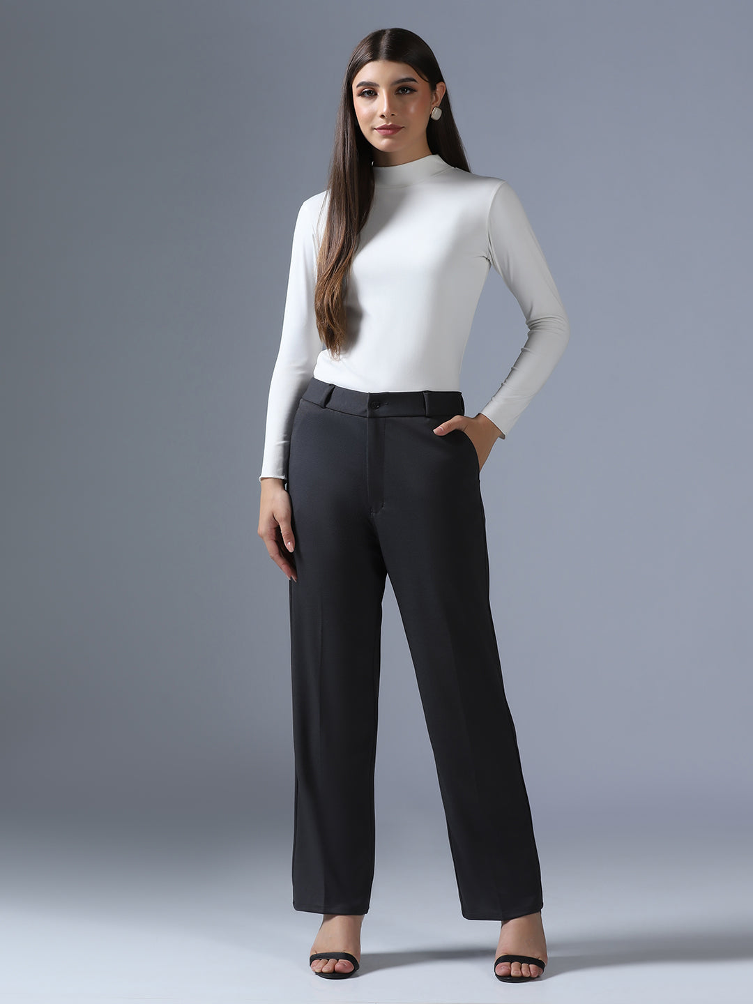 Women Dark Grey Trouser
