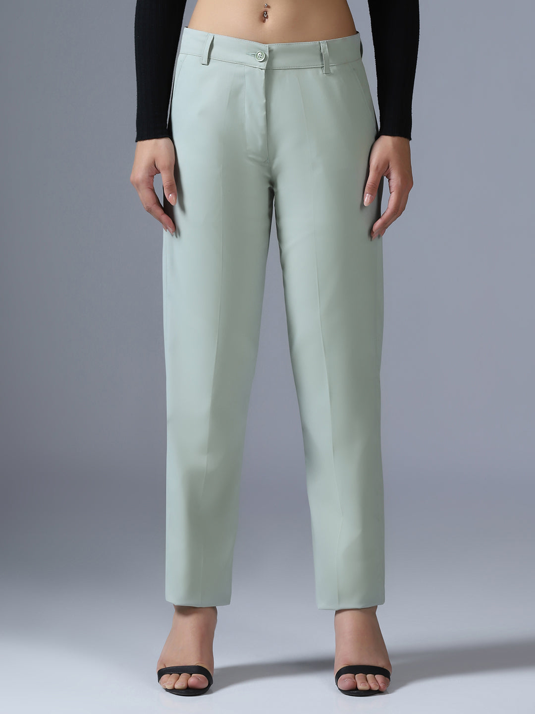 Women Pista green Trouser - Tahvo India