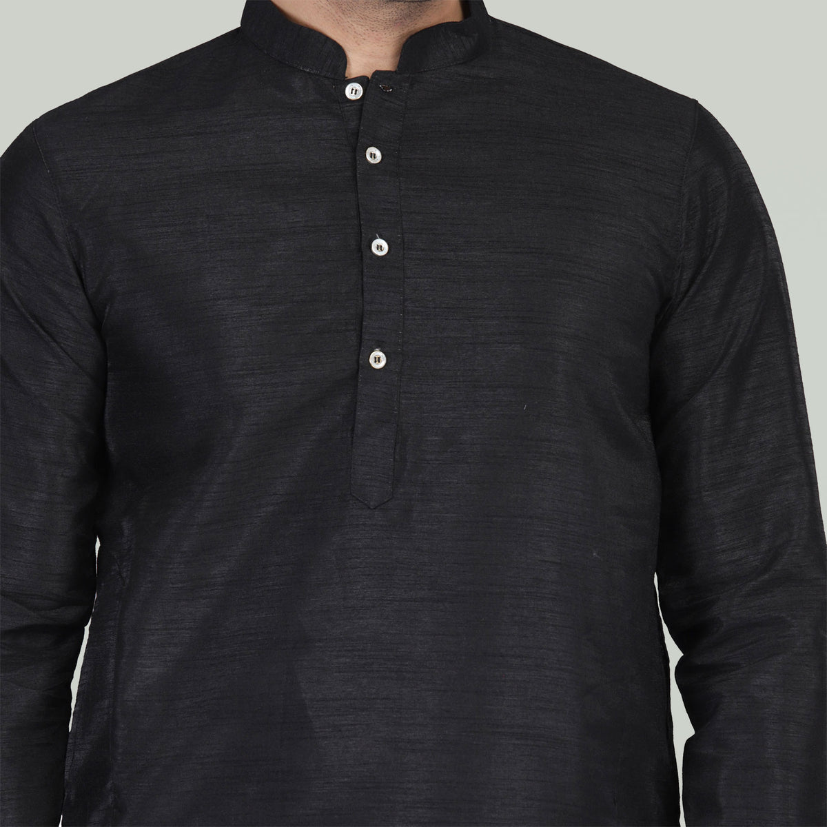 Men Black Dhoti Kurta Set - Tahvo India