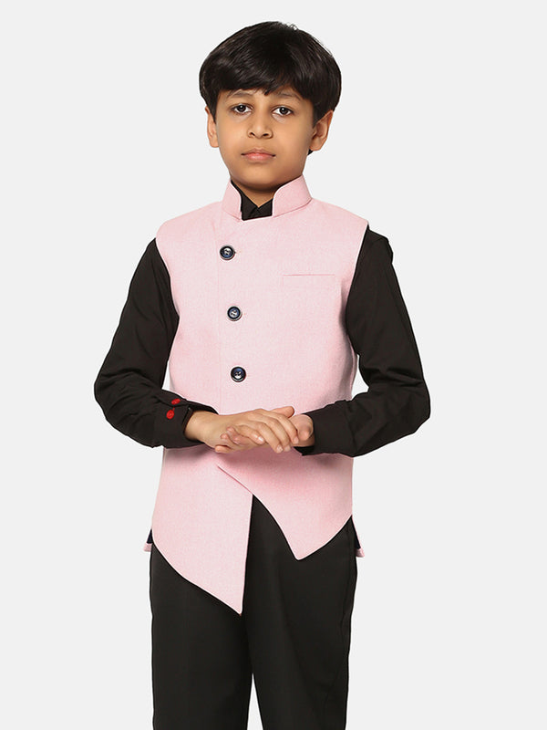 Boys Pink Nehru Jacket