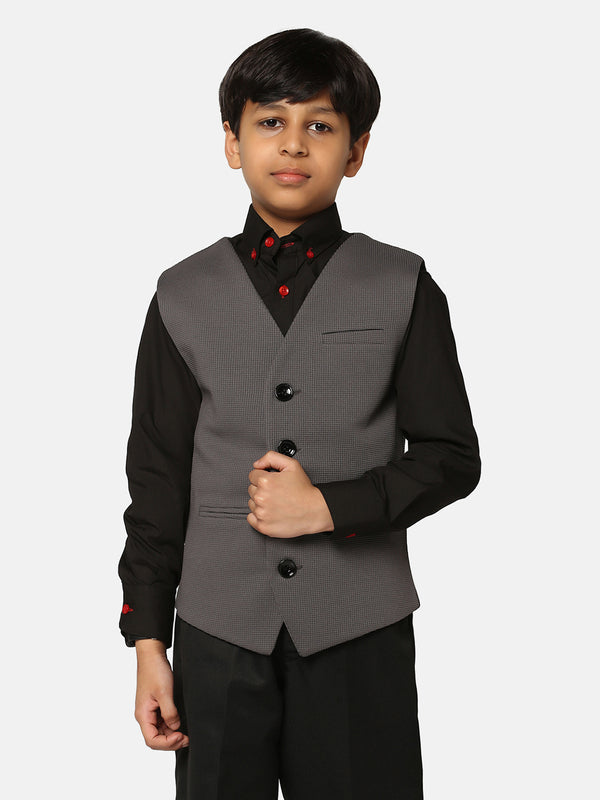 Boys Dark Grey Waistcoat
