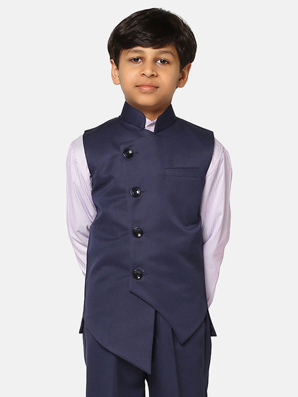 Kids Blue Nehru Jacket