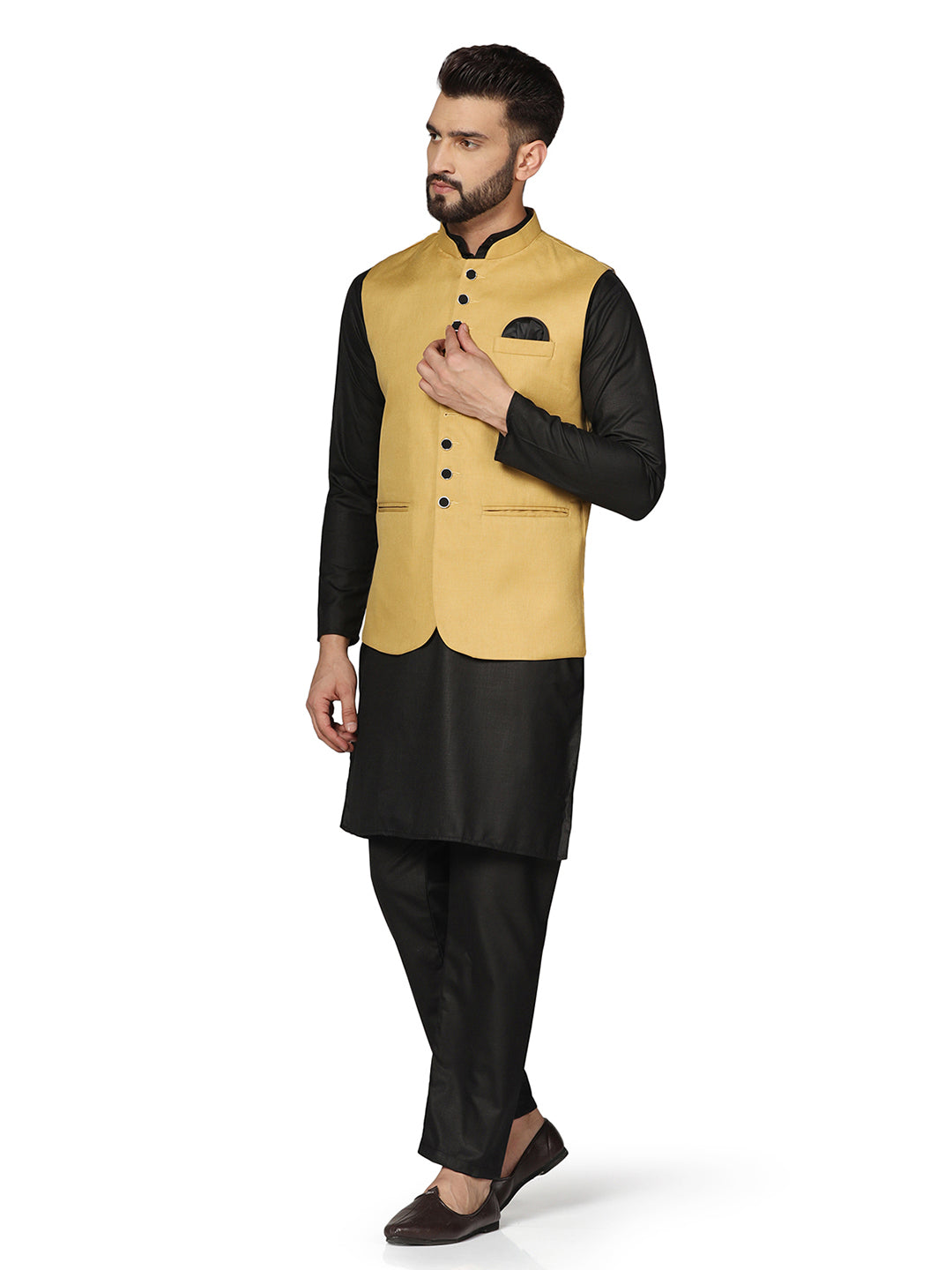 Men Kurta Set With Jacket - Tahvo India