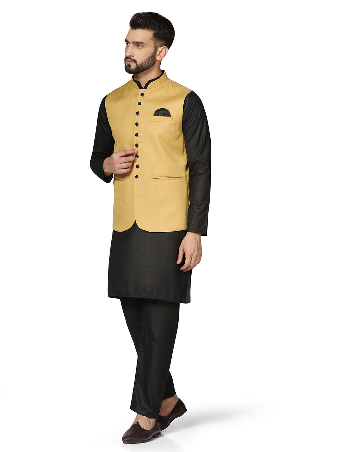 Men Kurta Set With Jacket - Tahvo India