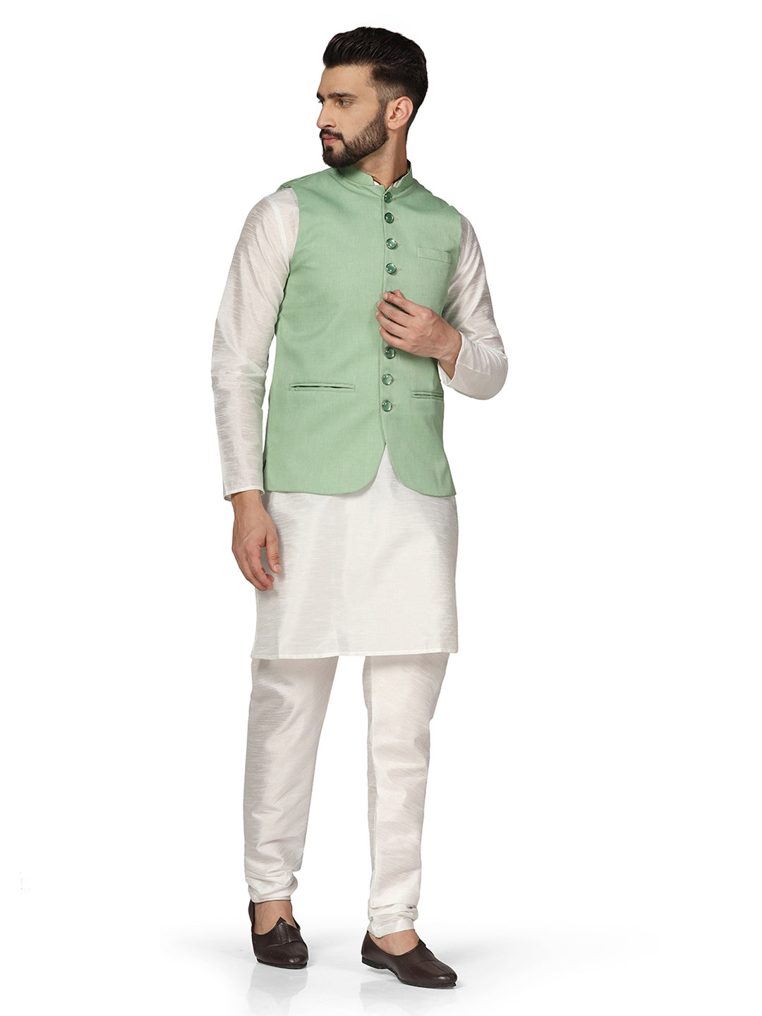 Men Kurta Set With Jacket - Tahvo India