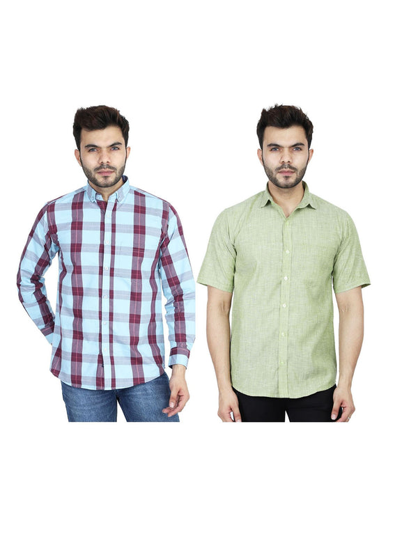 Set Of 2 Multi Colored Casual Shirt