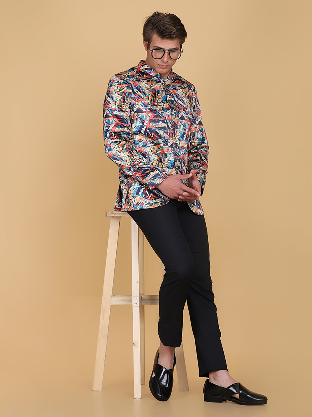 Multi Colored Printed Suit - Tahvo India