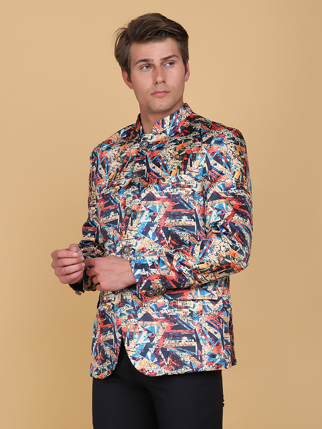 Multi Colored Printed Suit - Tahvo India