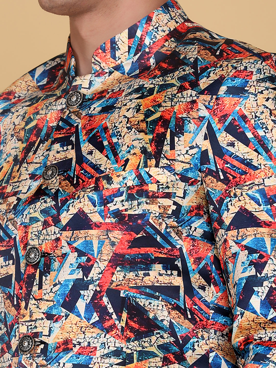 Multi Colored Printed Suit - Tahvo India