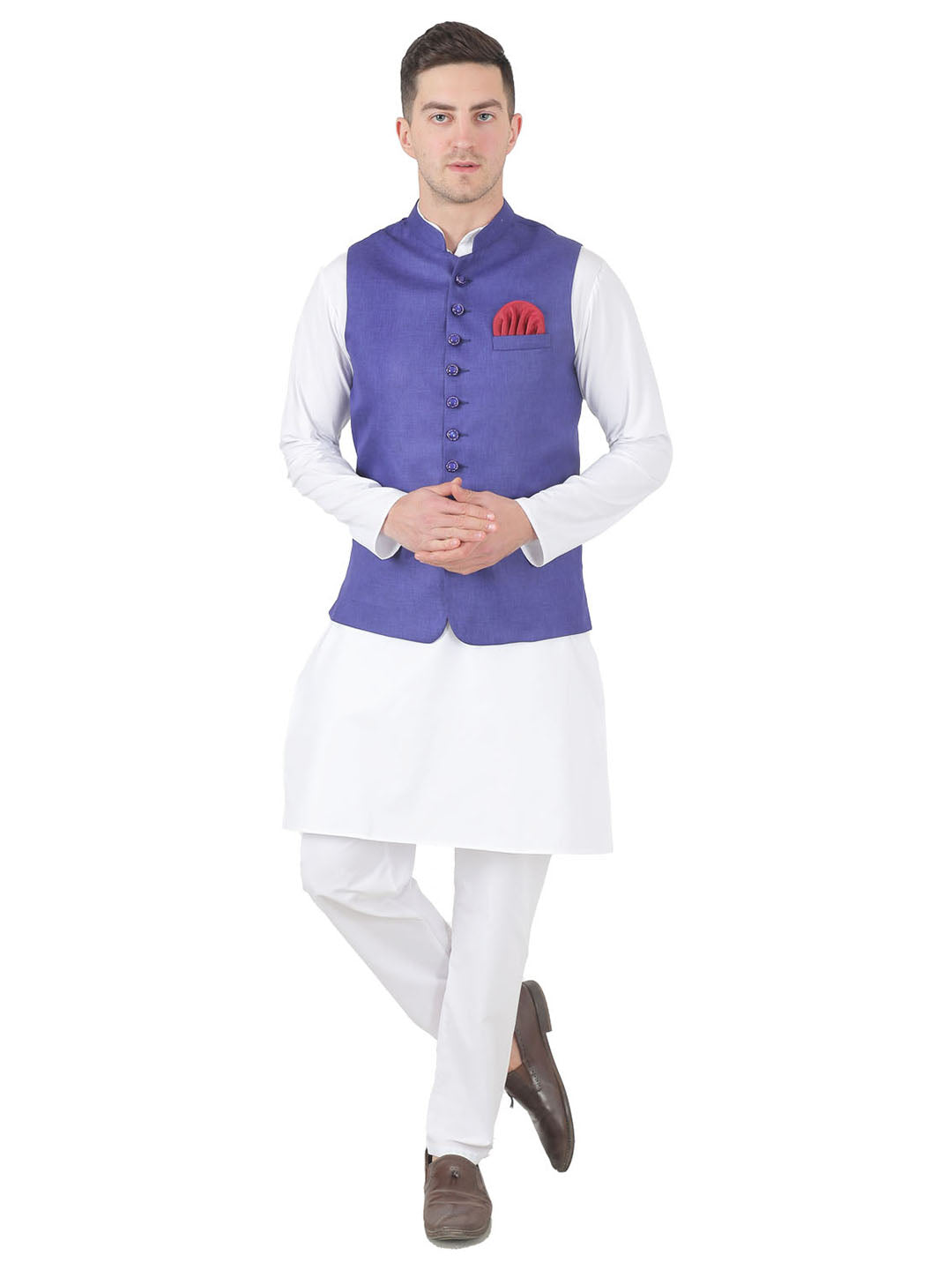 Men Kurta Set With Jacket - Tahvo India