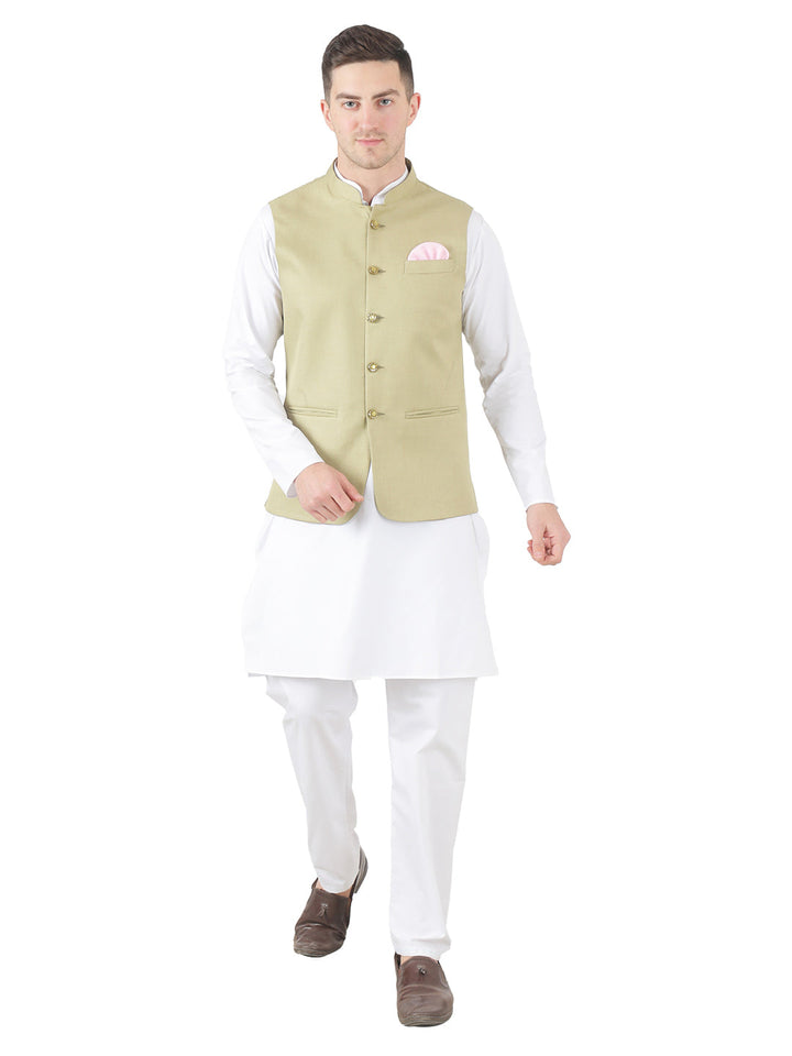 Men Kurta Set With Jacket - Tahvo India