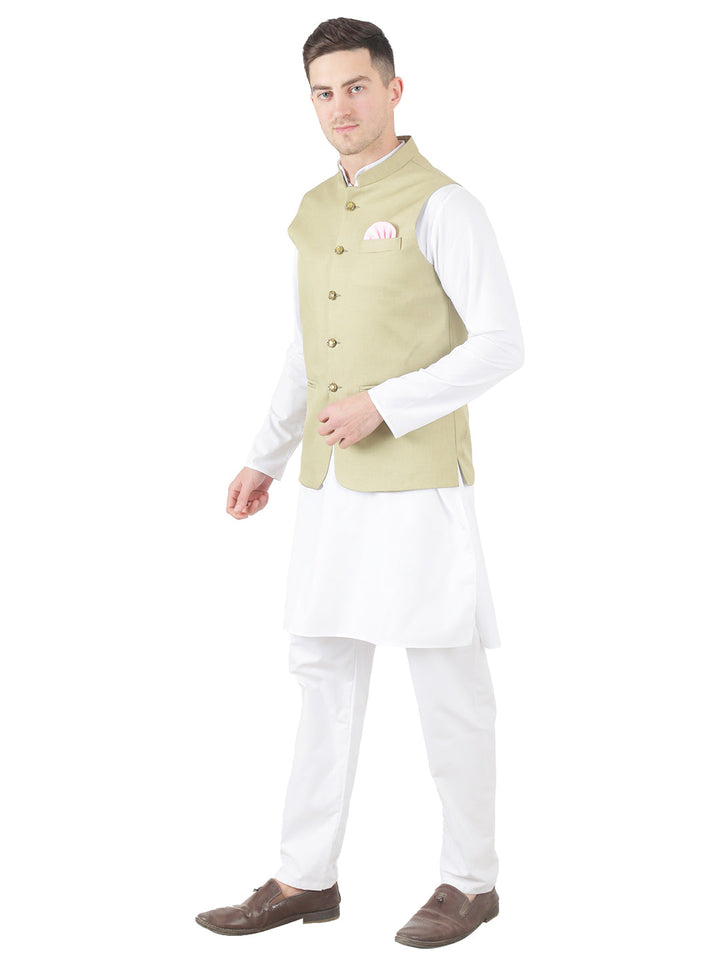 Men Kurta Set With Jacket - Tahvo India