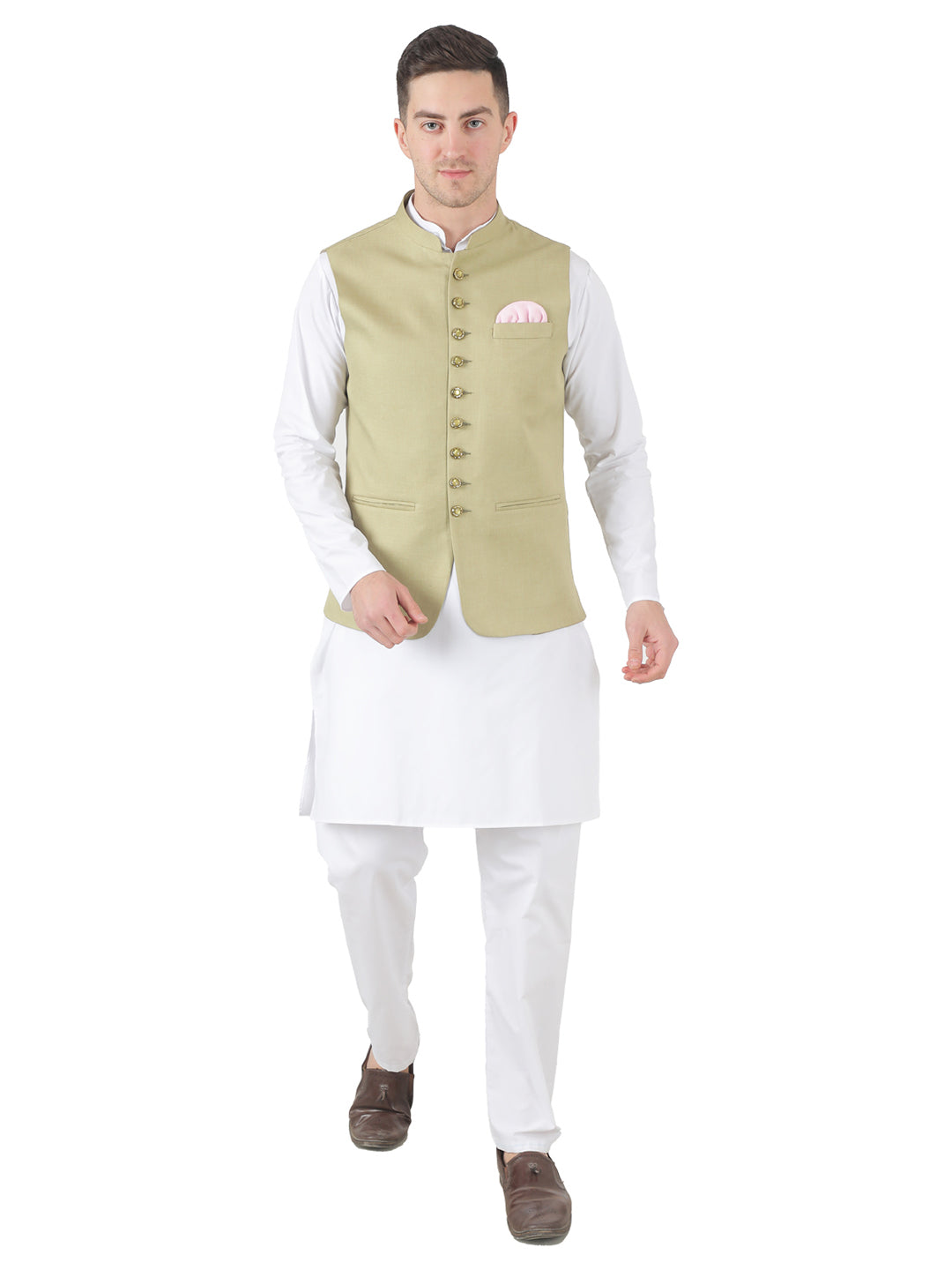 Men Kurta Set With Jacket - Tahvo India