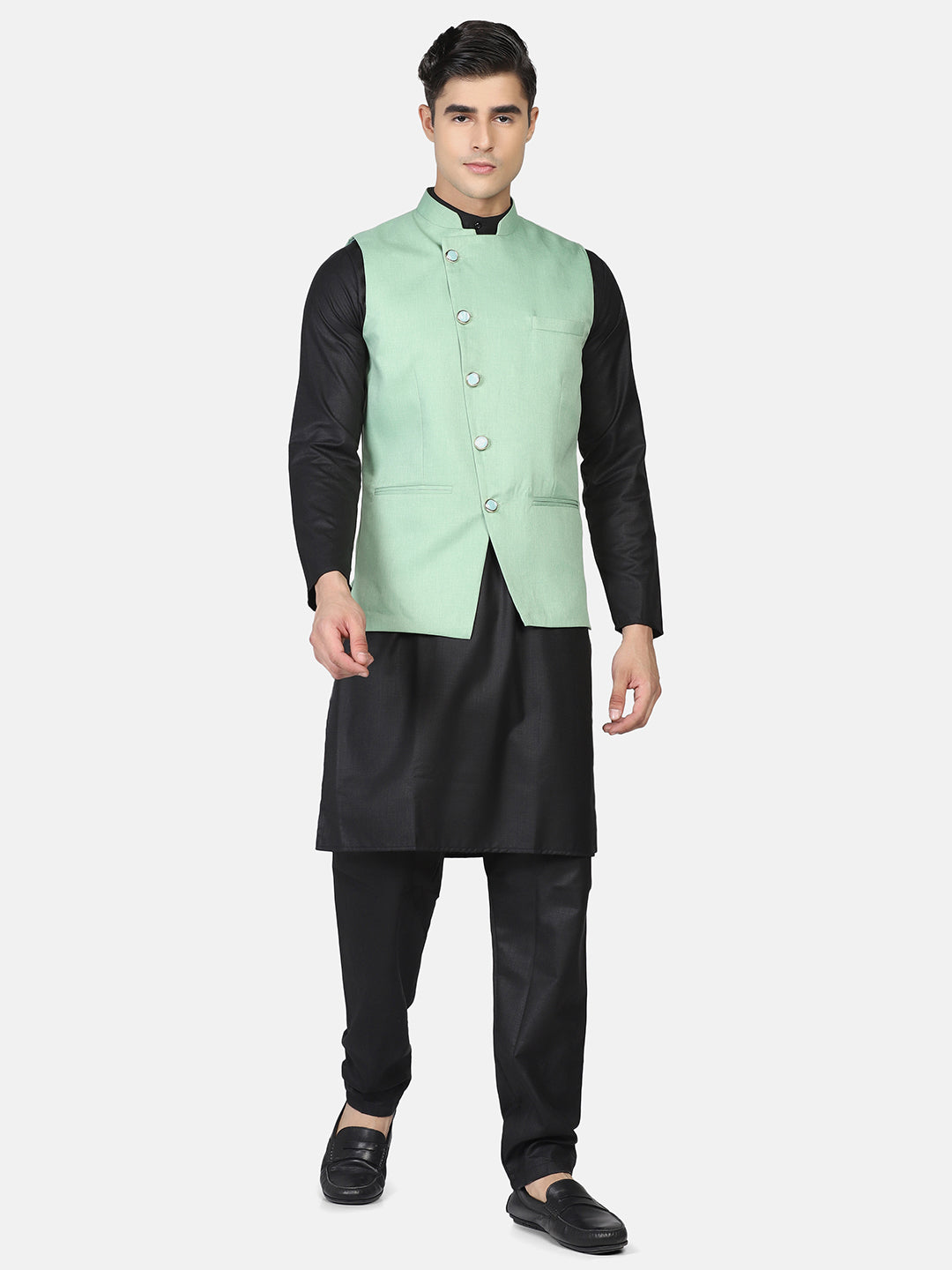 Men Kurta Set With Jacket - Tahvo India