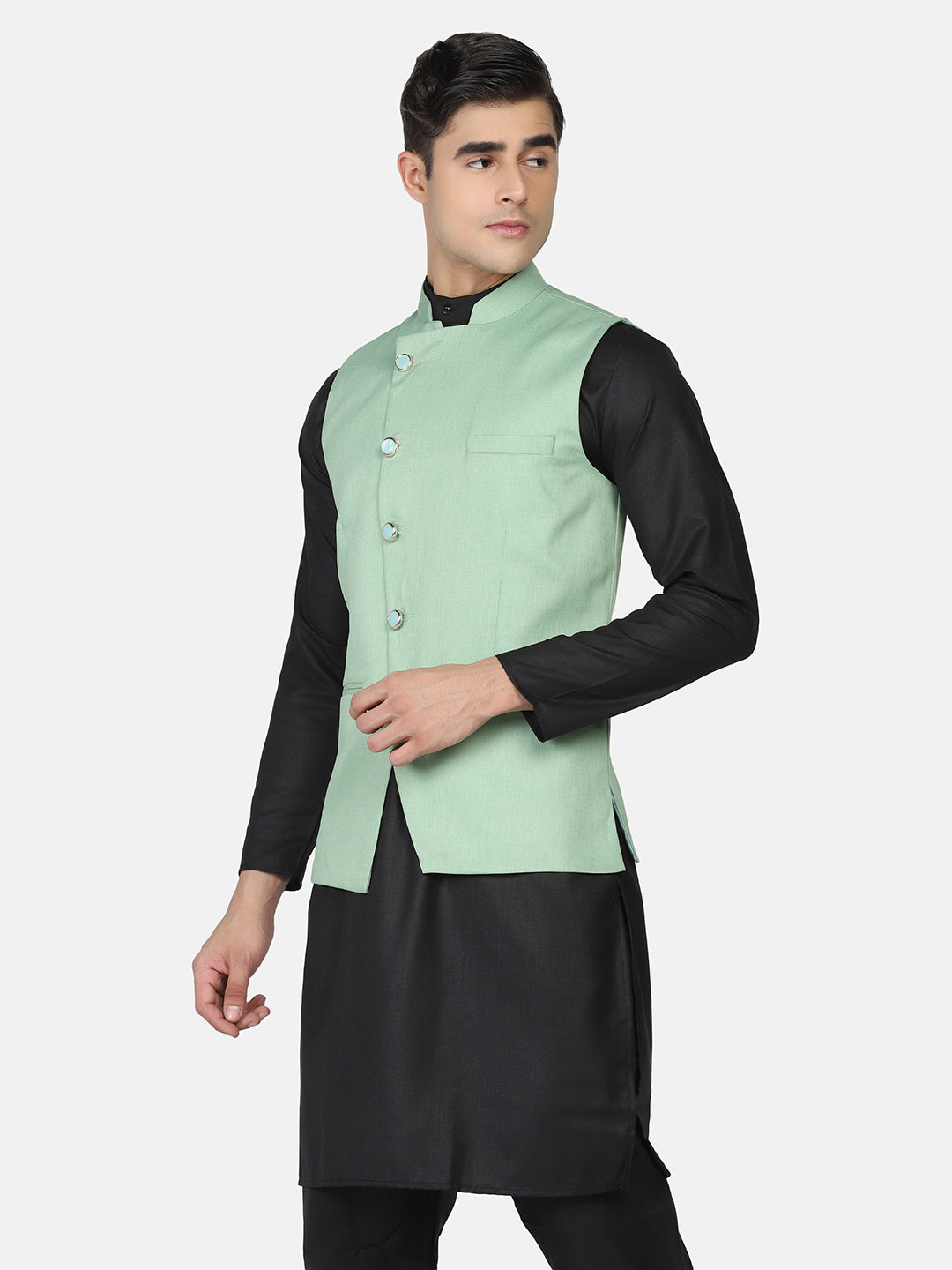 Men Kurta Set With Jacket - Tahvo India