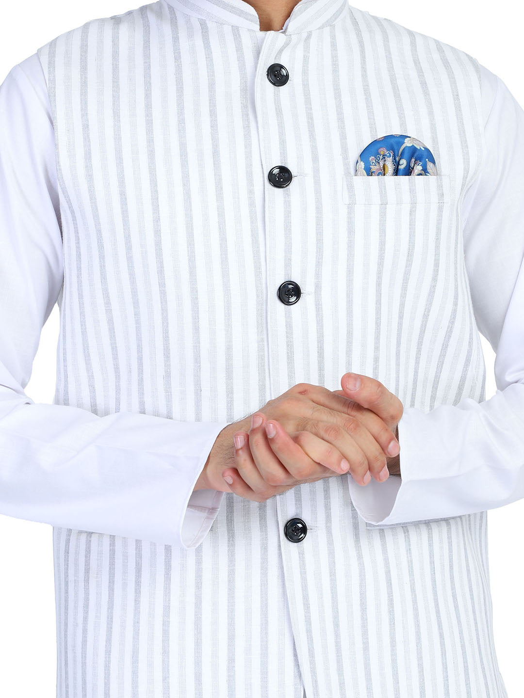 Men Kurta Set With Jacket - Tahvo India