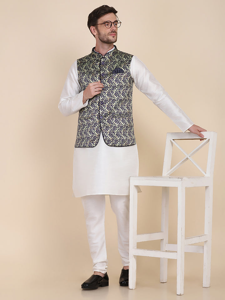 Men Kurta Set With Jacket - Tahvo India