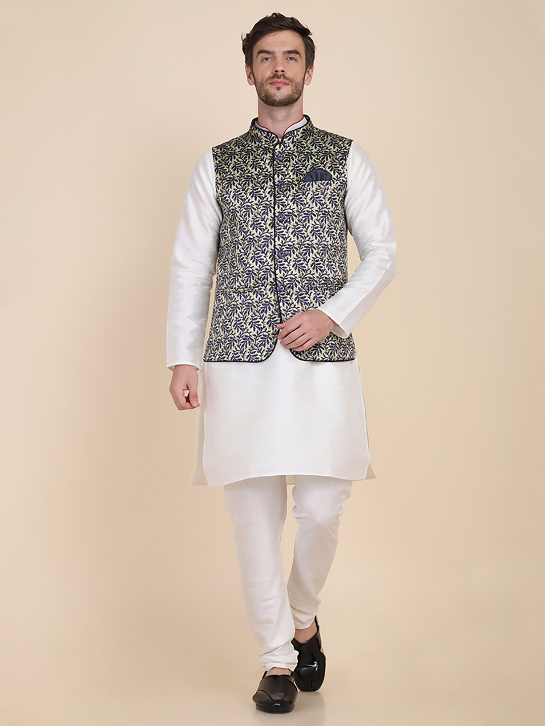 Men Kurta Set With Jacket - Tahvo India
