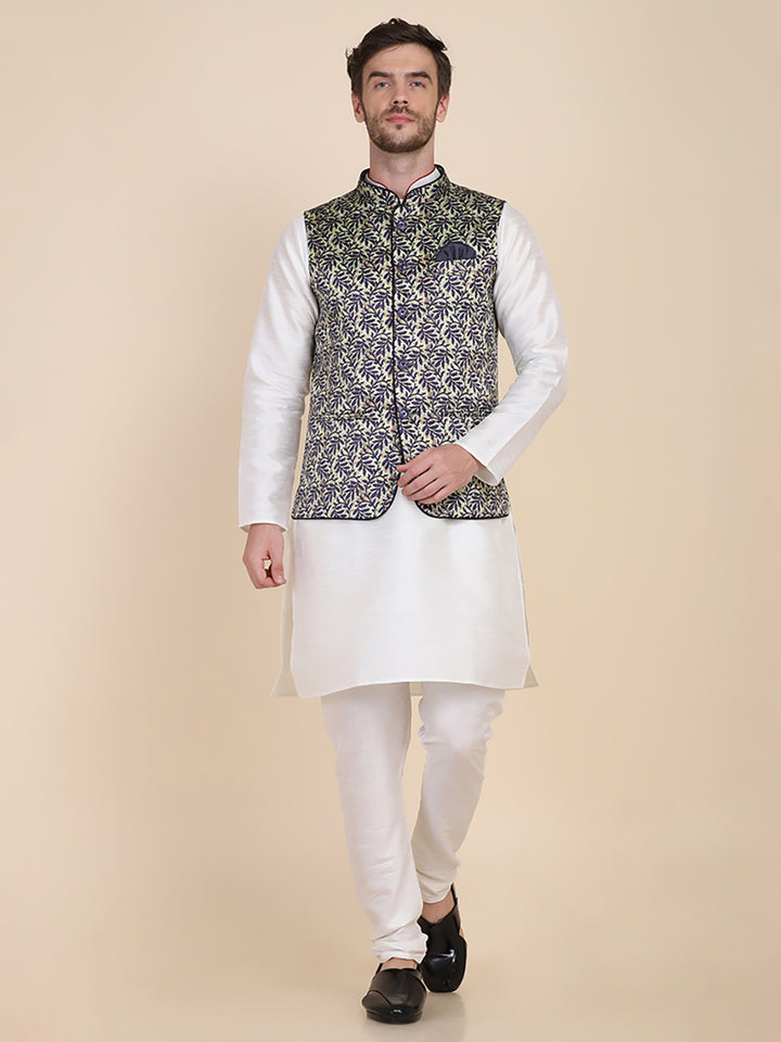 Men Kurta Set With Jacket - Tahvo India