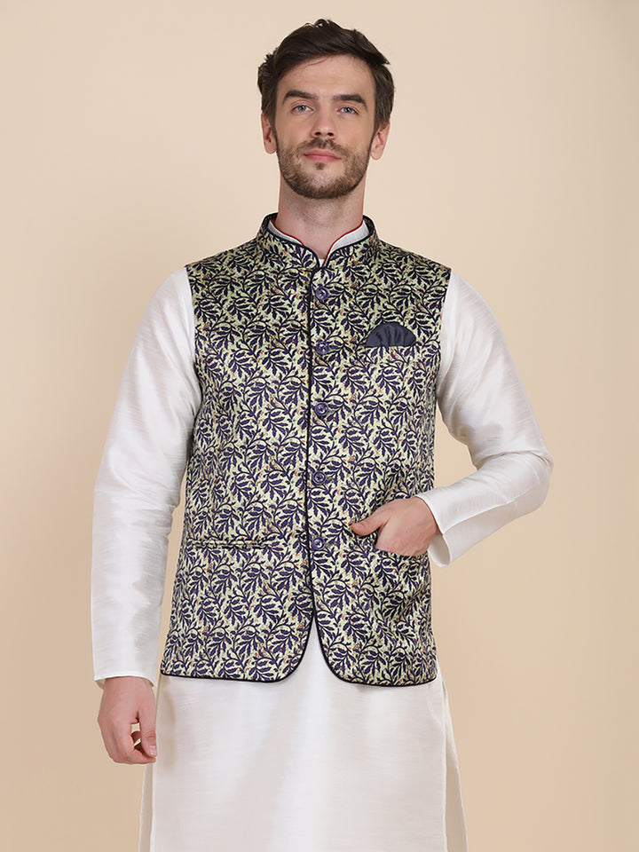 Men Kurta Set With Jacket - Tahvo India