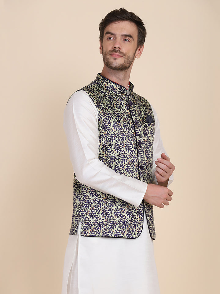 Men Kurta Set With Jacket - Tahvo India
