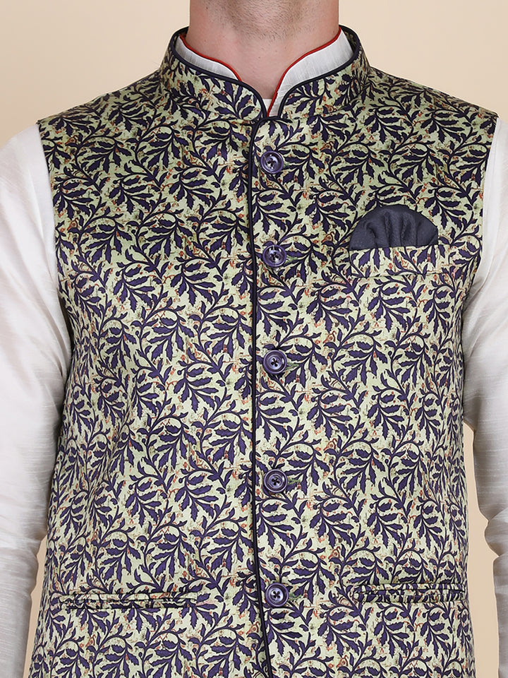 Men Kurta Set With Jacket - Tahvo India