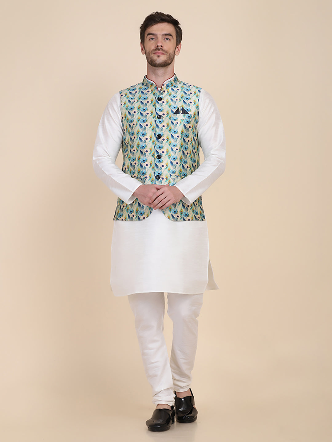 Men Kurta Set With Jacket - Tahvo India