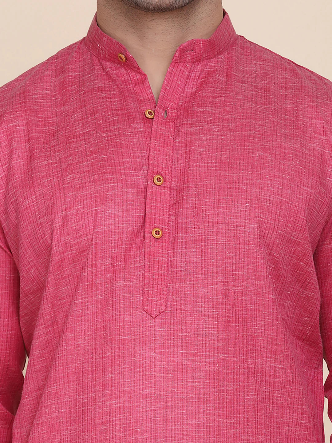 Men Pink Kurta Set
