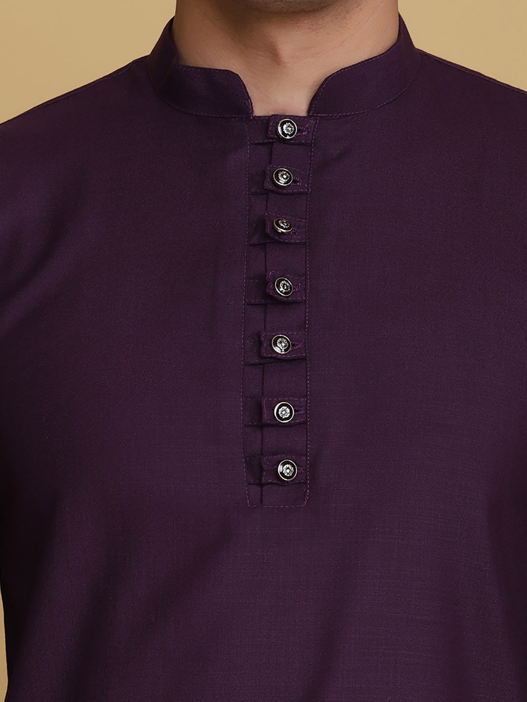 Men Purple Kurta Set - Tahvo India