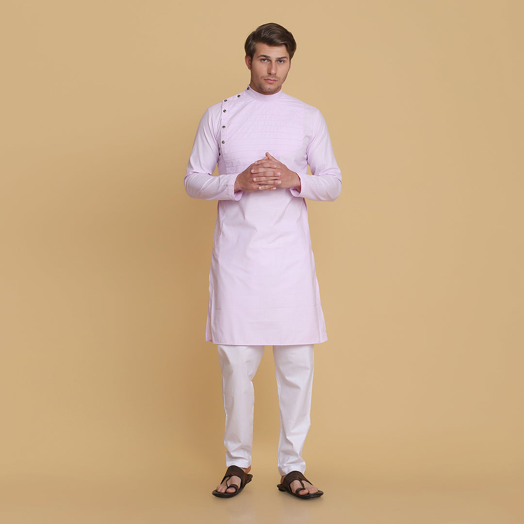 Men Light Purple Kurta set